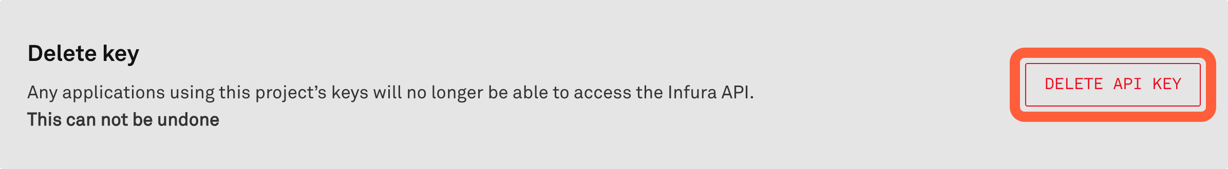 Delete API key