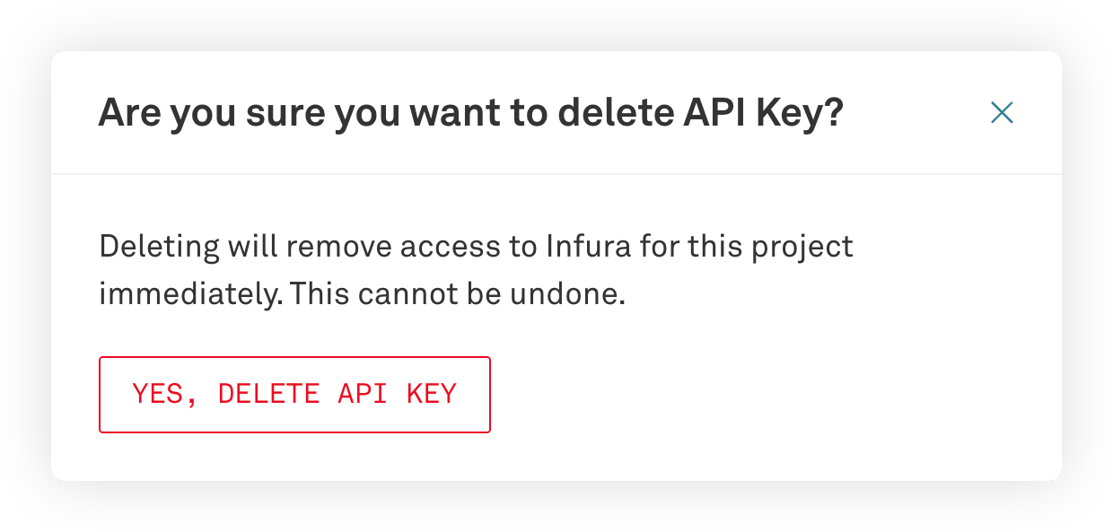 Confirm key delete